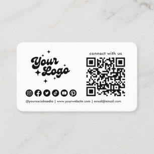 Verbinde dich mit uns Logo Qr Code Social Media Ic Visitenkarte
