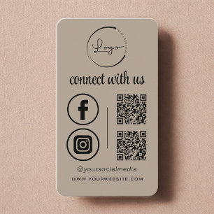 Verbinde dich mit uns Neutrales QR-Code Visitenkarte