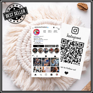 Verbinde dich mit uns Personaltrainer Instagram Visitenkarte