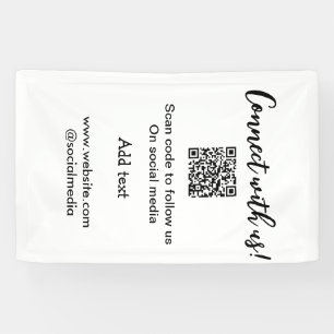 Verbinde dich mit uns scanne den QR-Code füge der Banner