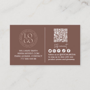 Verbinde dich mit uns Social Media Qr Code Logo Ge Visitenkarte