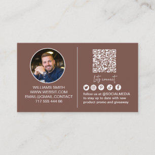 Verbinde dich mit uns Social Media Qr Code Logo Ge Visitenkarte