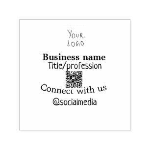 Verbinde dich mit unserem Geschäft-Logo QR Social  Permastempel