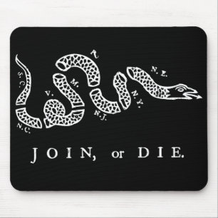 verbinde dich oder stirb bedrängtes weißes Grafikd Mousepad