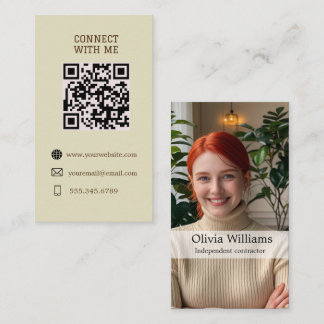 Verbinden mit Me - Benutzerdefinierte QR-Code-Kart Visitenkarte