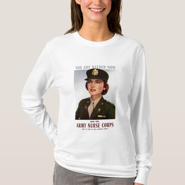 Verbinden Sie das Armee-Krankenschwester-Korps T-Shirt (Vorderseite)