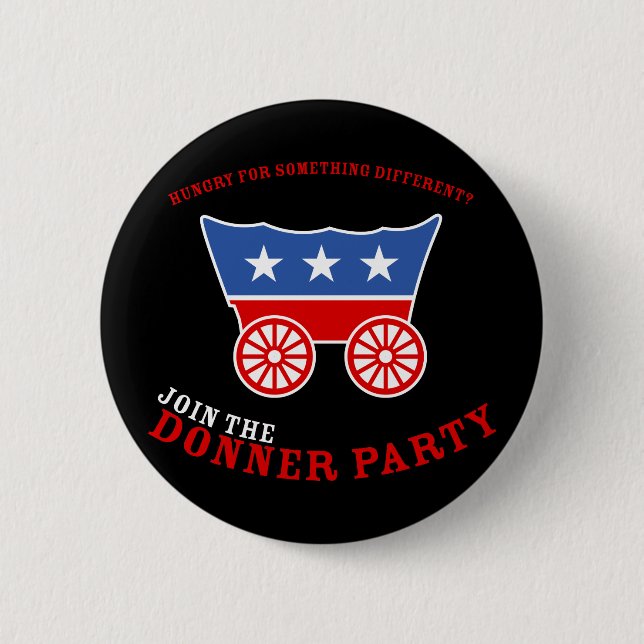 Verbinden Sie den Donner Party-Knopf Button (Vorderseite)