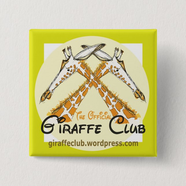 Verbinden Sie den offiziellen Giraffenverein mit Button (Vorderseite)