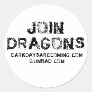 Verbinden Sie Drachen Runder Aufkleber
