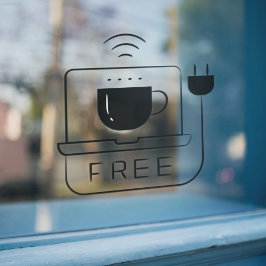 Verbinden Sie mich mit dem kostenlosen WIFI Networ Fensteraufkleber