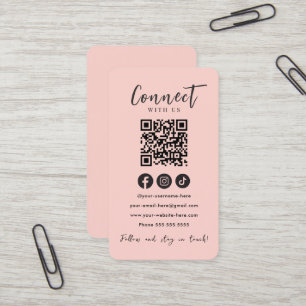 Verbinden Sie mit dem QR-Code der sozialen Medien Visitenkarte