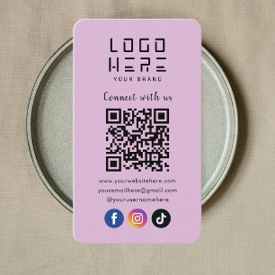 Verbinden Sie mit dem QR-Code für Social Media Lil Visitenkarte