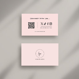 Verbinden Sie mit dem QR-Logo der Social Media in Visitenkarte