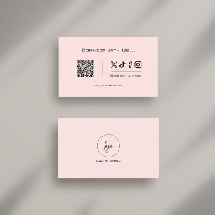Verbinden Sie mit dem QR-Logo der Social Media in  Visitenkarte