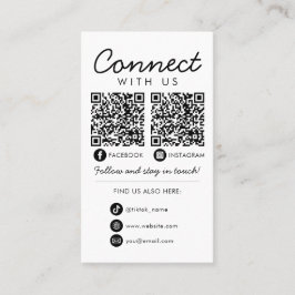 Verbinden Sie mit dem QR-Logo von US Social Media Visitenkarte