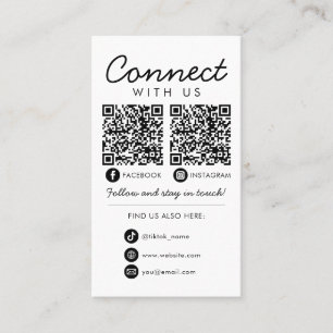 Verbinden Sie mit dem QR-Logo von US Social Media Visitenkarte