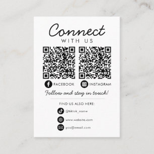 Verbinden Sie mit dem QR-Logo von US Social Media Visitenkarte