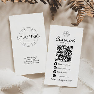 Verbinden Sie mit dem QR-Logo von US Social Media Visitenkarte