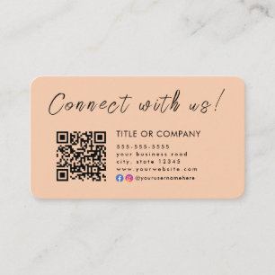 Verbinden Sie mit Instagram Facebook Qr Code Visitenkarte