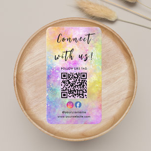 Verbinden Sie mit QR Code mit dem modernen Holo Op Visitenkarte
