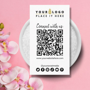 Verbinden Sie mit QR Code Social Media Einfach Wei Visitenkarte