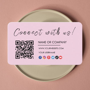 Verbinden Sie mit uns Logo Qr Code Social Media Pi Visitenkarte