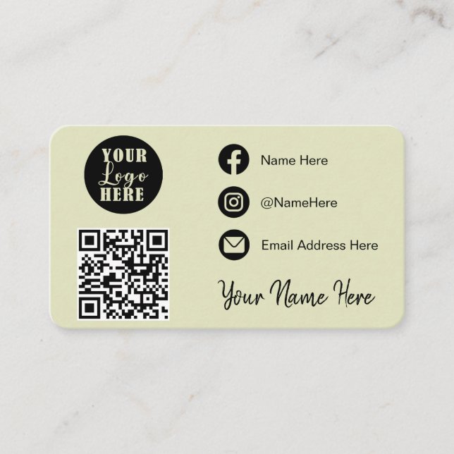 Verbinden Sie mit uns | Social Media QR Visitenkarte (Vorderseite)