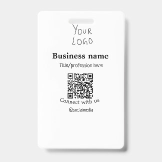 Verbinden Sie mit unserem Firmenlogo QR Social Med Ausweis