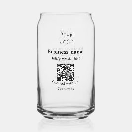 Verbinden Sie mit unserem Firmenlogo QR Social Med Dosenglas
