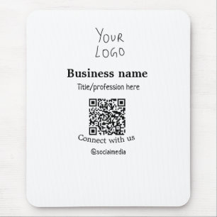Verbinden Sie mit unserem Firmenlogo QR Social Med Mousepad