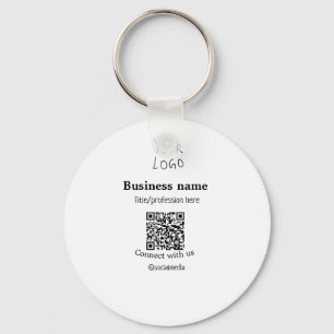 Verbinden Sie mit unserem Firmenlogo QR Social Med Schlüsselanhänger