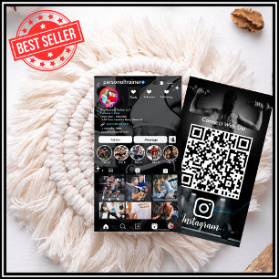 Verbinden Sie mit unserem Personal Trainer Black I Visitenkarte