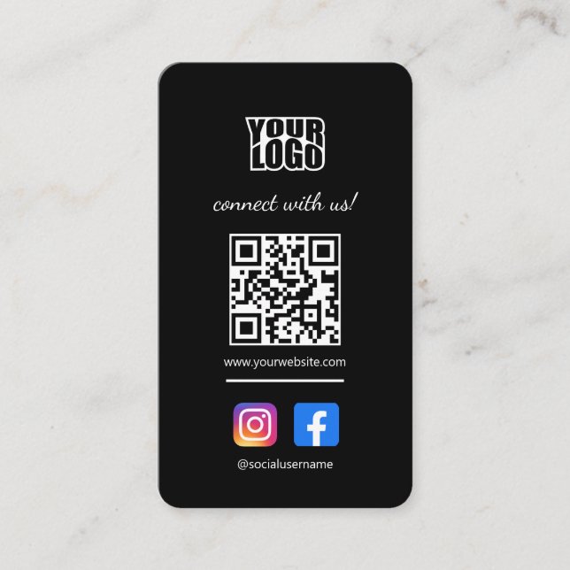 Verbinden Sie mit unserer Visitenkarte mit Social  (Vorderseite)