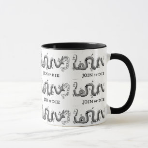 "Verbinden Sie oder die" historische Tasse