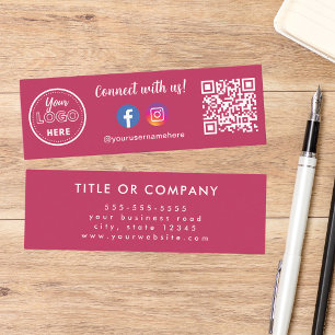 Verbinden Sie sich mit dem QR-Code Instagramm Face Mini Visitenkarte