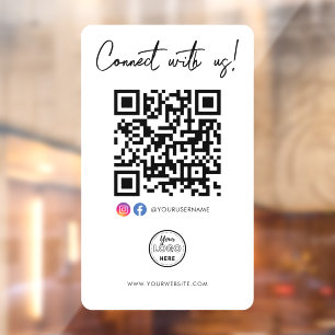 Verbinden Sie sich mit dem QR-Logo von Facebook Fensteraufkleber
