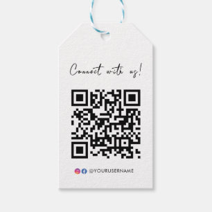 Verbinden Sie sich mit dem QR-Logo von Facebook Geschenkanhänger