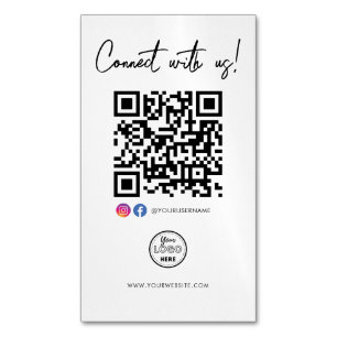 Verbinden Sie sich mit dem QR-Logo von Facebook Magnetische Visitenkarte