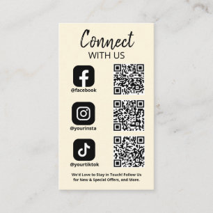 Verbinden Sie uns mit dem QR-Code für Social Media Visitenkarte