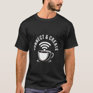 Verbinden und kreieren Sie Coffee WiFi-Tasse für F T-Shirt
