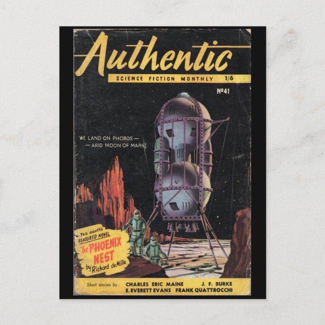 Verbindliche Science Fiction Monatlich _Januar 195 Postkarte (Vorderseite)