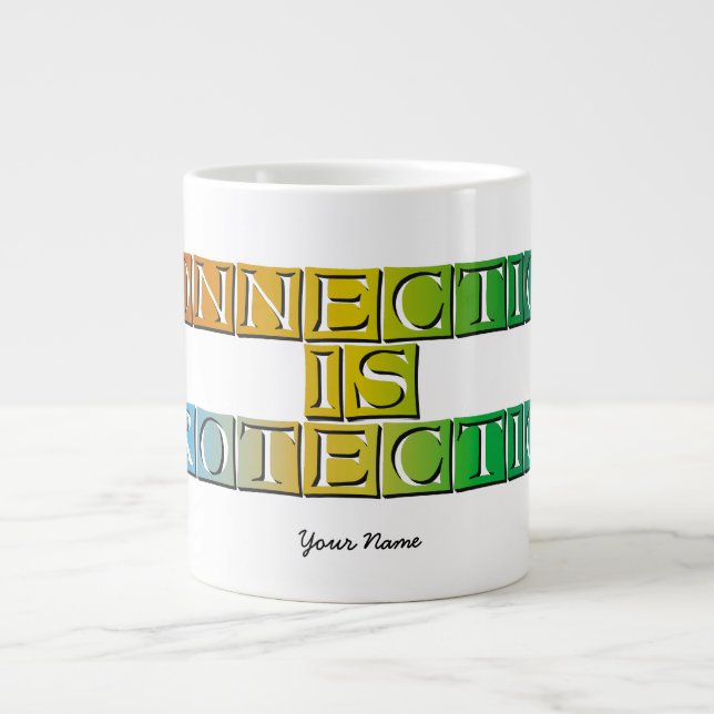Verbindung ist Schutz - CNiPN01 Jumbo-Tasse (Vorderseite)