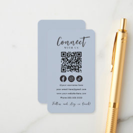 Verbindung mit dem modernen QR-Code der US Social  Begleitkarte