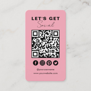 Verbindung mit dem QR-Code der sozialen Medien in  Visitenkarte