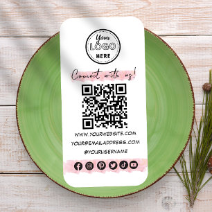 Verbindung mit dem QR-Code für soziale Medien Mini Visitenkarte