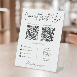 Verbindung mit dem QR-Code-Geschäft von US Social Sockelschild