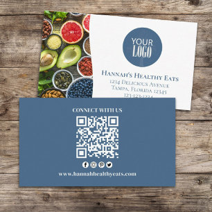 Verbindung mit uns   QR Code Einfaches Logo Modern Visitenkarte