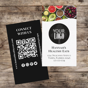 Verbindung mit uns   QR Code Einfaches Logo Modern Visitenkarte