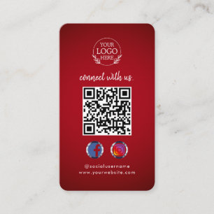 Verbindung mit uns QR-Code für soziale Medien Visitenkarte