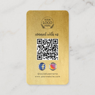 Verbindung mit uns QR-Code für soziale Medien Visitenkarte